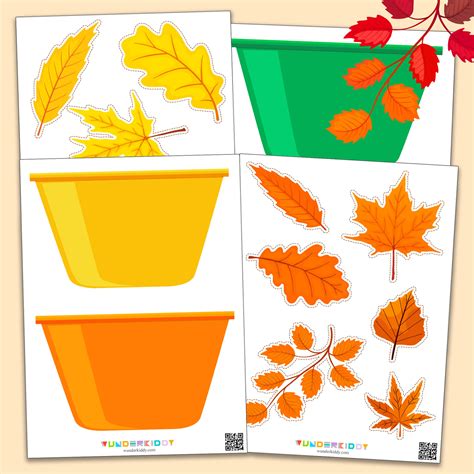 Color Sorting Printable Activity Sort Fallen Leaves