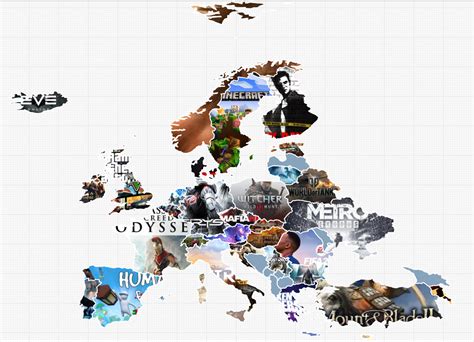 Map of Europe by which game developed in each country sold the most ...