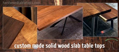 Design your custom made solid wood slab table tops