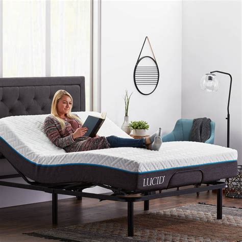 Lucid Basic Remote Controlled Steel Adjustable Bed Base, Twin XL ...