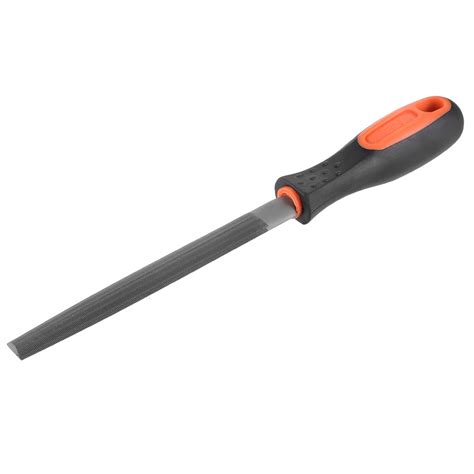 6 Inch Second Cut Grade High Carbon Hardened Steel Half Round File with Handle - Walmart.com