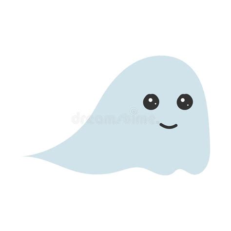 Cute hand-drawn ghost stock vector. Illustration of night - 254644817