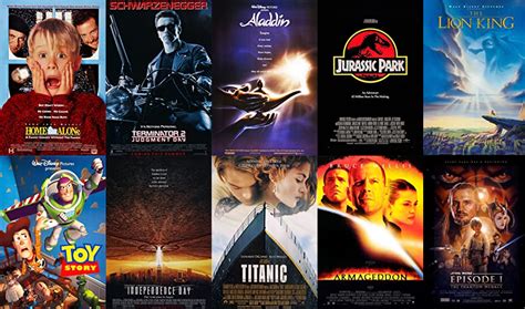 The top box office film from each year and the original posters (1990 ...