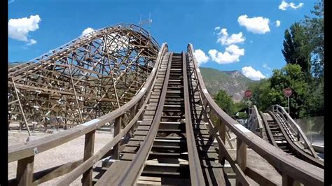 Roller Coaster at Lagoon Amusement Park - HD Front Seat POV - YouTube