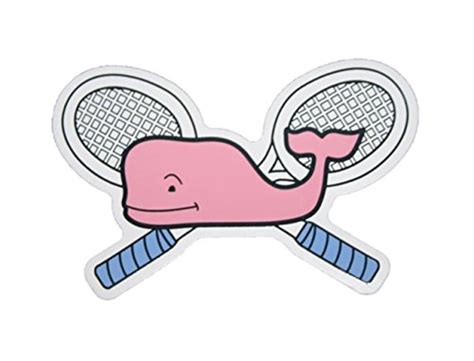 Vineyard Vines Tennis Racquets Whale Vinyl Sticker Decal (Pink/Blue/White/Black) | Vinyl sticker ...