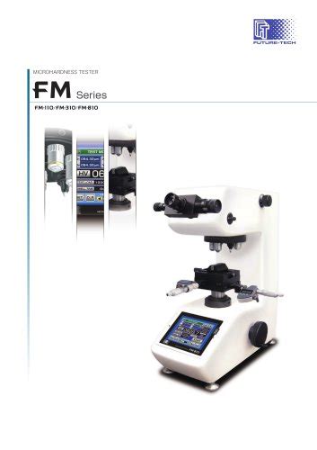 MICROHARDNESS TESTER FM Series - FUTURE TECH - PDF Catalogs | Technical ...