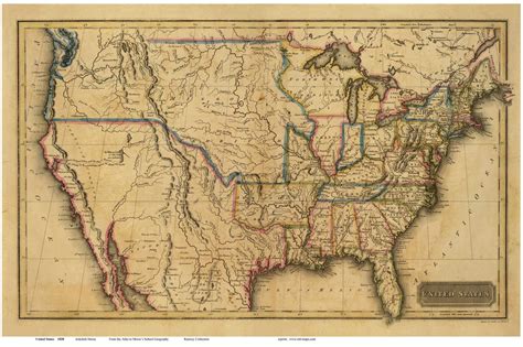 The United States of America 1820 Map USA Map Reprint Morse - Etsy | United states map, Colorado ...