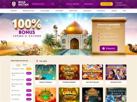 SultansCasinos.com : 100% De Bonus Jusqu'à 500€ Sur Wild Sultan