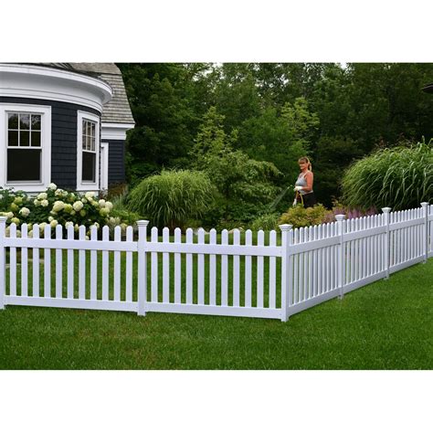 Zippity 3 ft. H x 6 ft. W Newport No-Dig Vinyl Fence | Backyard fences, Farmhouse landscaping ...