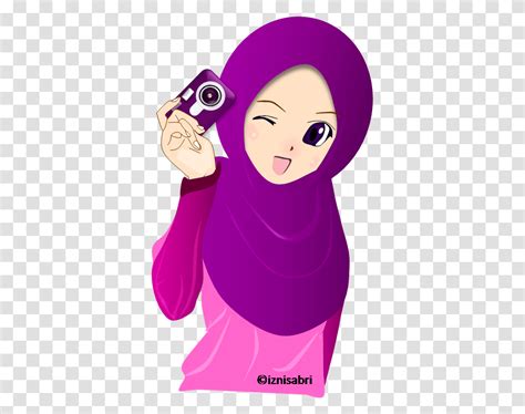 Muslim Girl Clipart Girl Cartoon With Scarf, Person, Face, Photography, Female Transparent Png ...