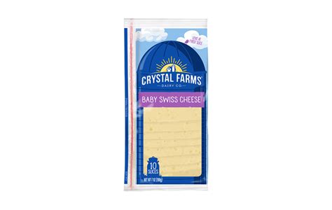 Baby Swiss Natural Sliced Cheese | Crystal Farms