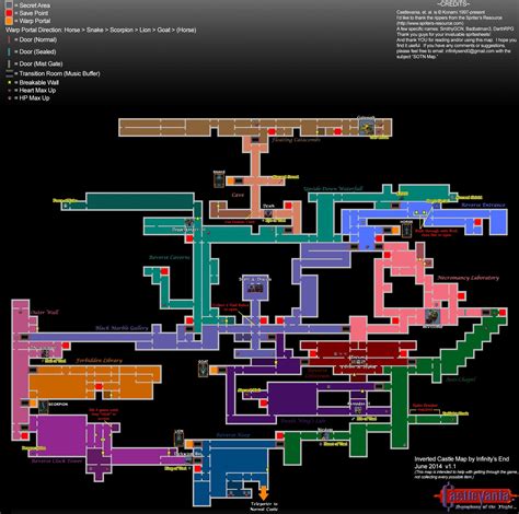 Castlevania Sotn Map With Labels