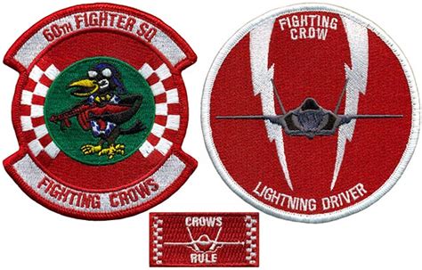 60th FIGHTER SQUADRON – F-35 FIGHTING CROW LIGHTNING DRIVER SET | Flightline Insignia