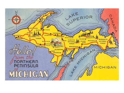 Printable Map Of Upper Peninsula Michigan