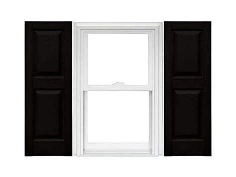 Vinyl Shutters (1 Pair) - 14.75" x 35" Black