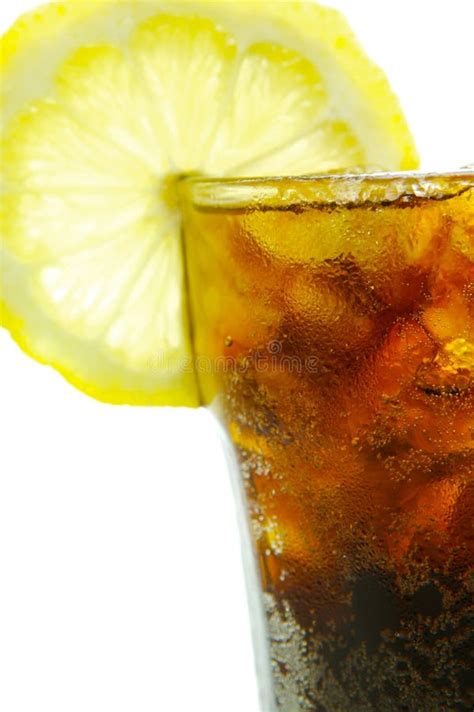 Lemon Cola stock image. Image of lemon, rereshing, glass - 64086517