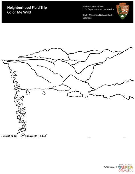 Moraine Park in Rocky Mountain National Park coloring page | Free ...