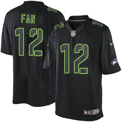 NFL 12th Fan Seattle Seahawks Limited Nike Jersey - Black Impact