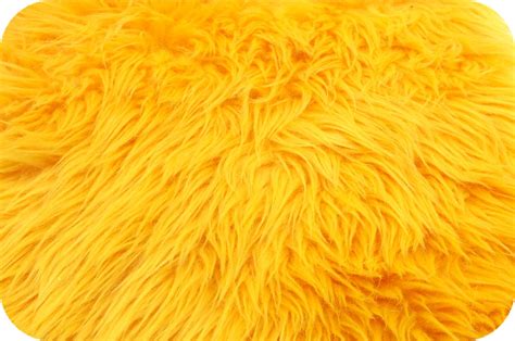 Yellow Luxury Shag Faux Fur Fabric