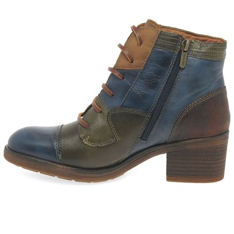 Lyst - Pikolinos Paris Womens Leather Lace Ankle Boots in Blue