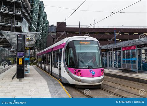 Tram stop at St Chads editorial photography. Image of overhead - 178278782