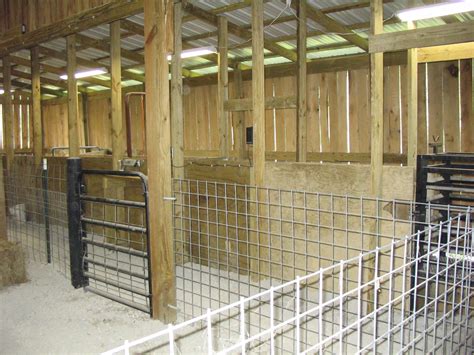 panels and t posts for stalls...scale and chute, etc | Goat house, Cattle barn, Goat barn