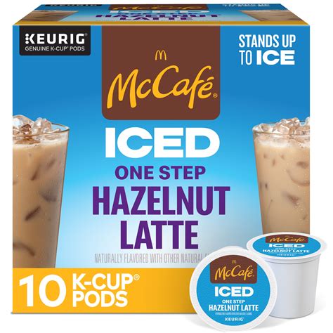 McCafe, ICED One Step Hazelnut Latte K-Cup Coffee Pods, 10 Count - Walmart.com