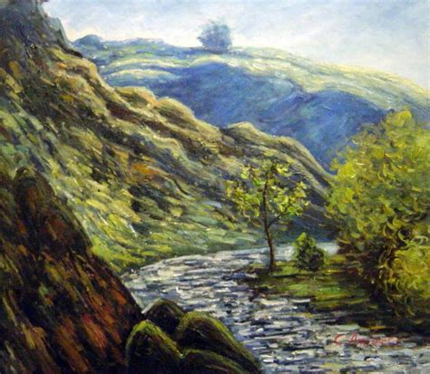 The Petite Creuse River Painting by Claude Monet Reproduction | iPaintings.com