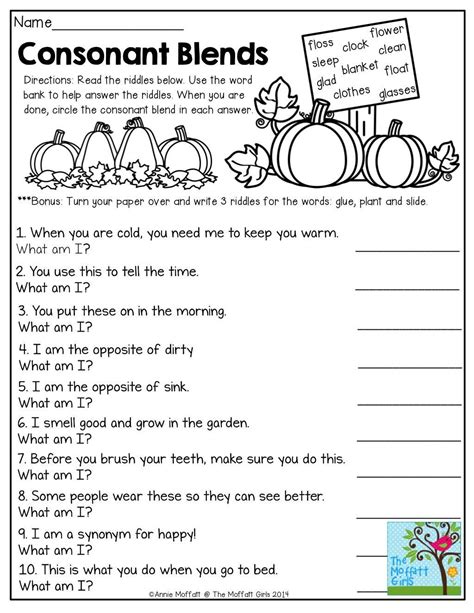 3rd Grade Consonant Blends Worksheets For Grade 3 - Thekidsworksheet