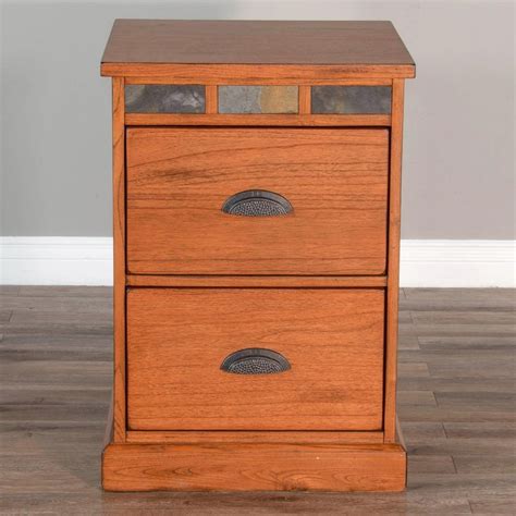 Sunny Designs Sedona 2 2998RO-F 2-Drawer File Cabinet with Slate ...