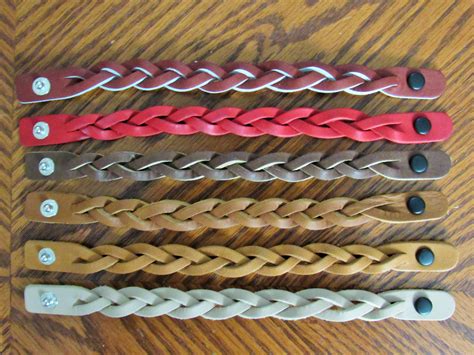 Braided Leather Bracelets - Etsy