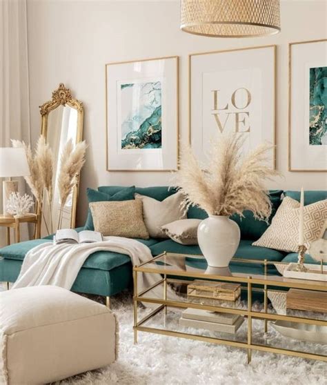 30+ Gorgeous Emerald Green Sofa Living Room Ideas