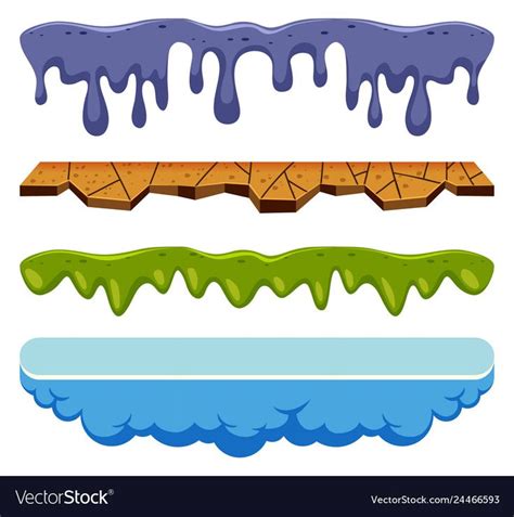 Set of cartoon ground vector image on VectorStock | Cartoon, Vector drawing, Vector images