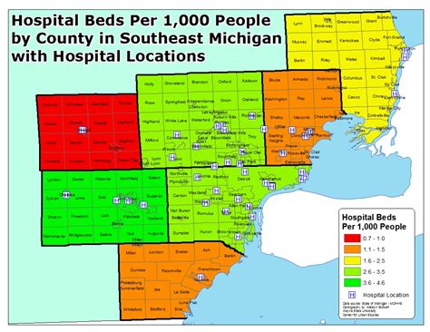 Hospital Bed Access Highest in Ann Arbor | Drawing Detroit