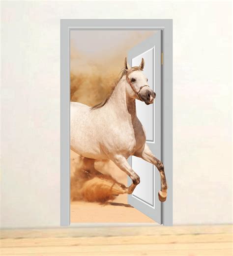 Buy PVC Vinyl Running Horse Wall Sticker by Decor Kafe Online - Animal ...