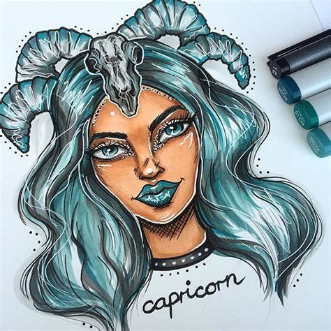 Pinterest: @ Mendesxlia | Zodiac art, Capricorn art, Zodiac signs