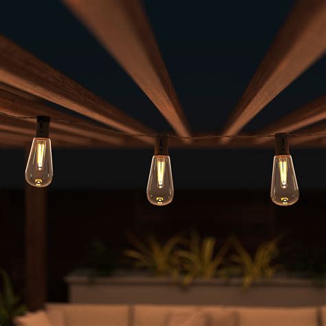 Outdoor Solar String Lights- Solar Powered Traditional Hanging Lighting ...