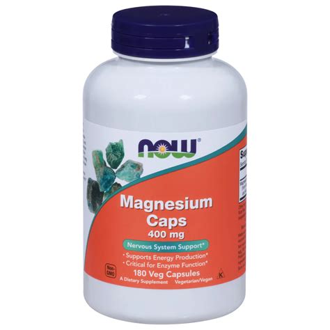 NOW Magnesium Caps 400 mg Capsules - Shop Minerals at H-E-B