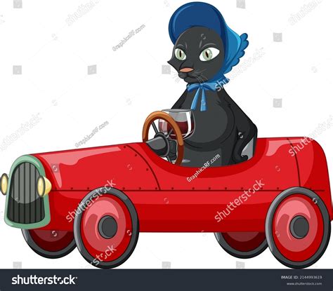 Funny Cat Cartoon Character Drive Car Stock Vector (Royalty Free) 2144993619 | Shutterstock