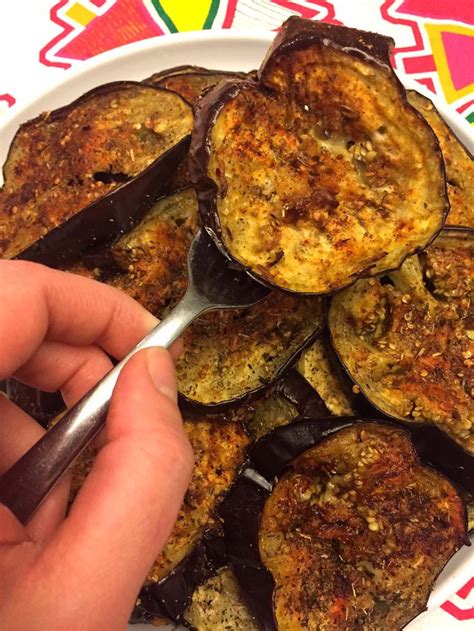 oven baked eggplant rounds