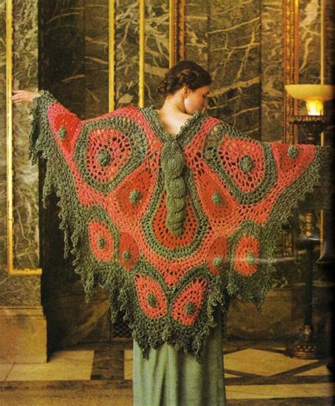 Vintage 70's Crochet Butterfly Shawl 70's Bohemian - Etsy