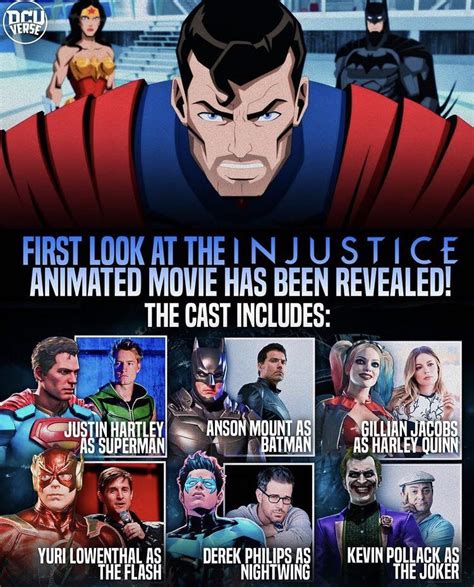 Injustice Injustice movie cast revealed (all new voices, thoughts ...