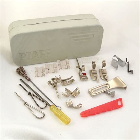 Vintage 1950s Pfaff Sewing Machine Accessories Feet Box All