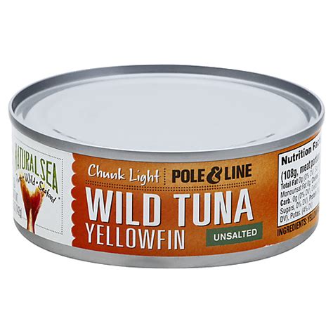 Natural Sea Tuna, Yellowfin, Chunck Light, No Salt Added | Canned Tuna & Seafood | Foodtown