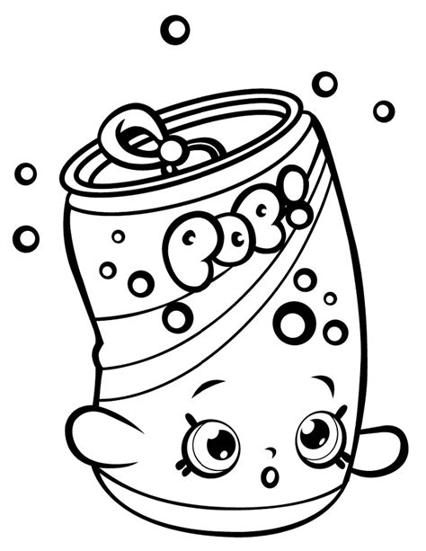 Soda Pops Shopkin Coloring Page - Free Printable Coloring Pages for Kids