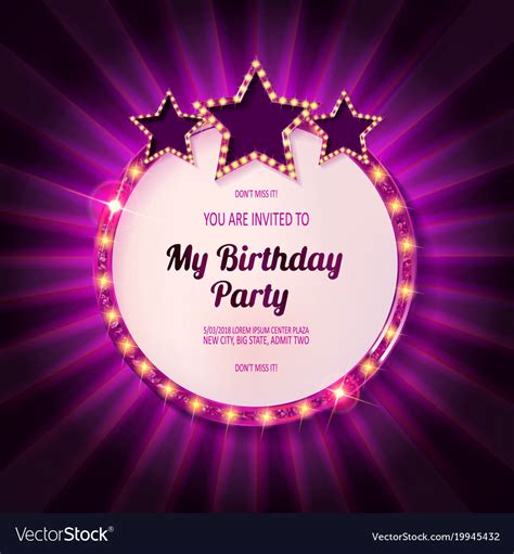 You are invited to a birthday party Royalty Free Vector