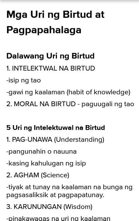 Anu Ano Ang Mga Uri Ng Moral Na Birtud - na samooh