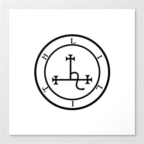 Sigil of Lilith- Female demon Lilith symbol Canvas Print by Shawlin | Society6