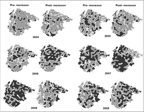 5a: Hydrological drought maps from year 2004 to 2009 | Download Scientific Diagram