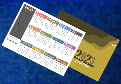 2023 Printable Pocket Calendar Template - Free Printable Templates